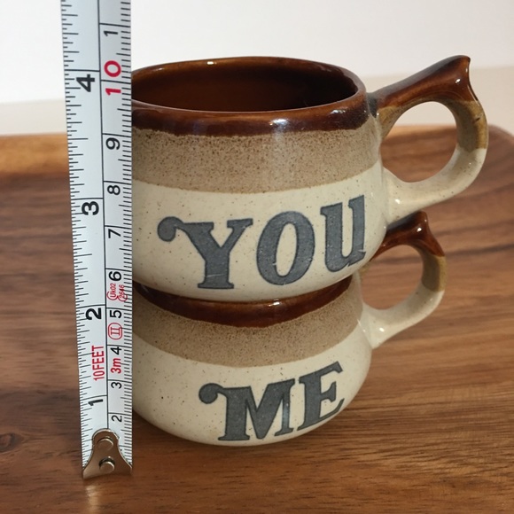 VTG Me and You Stoneware Mugs - Picture 6 of 14